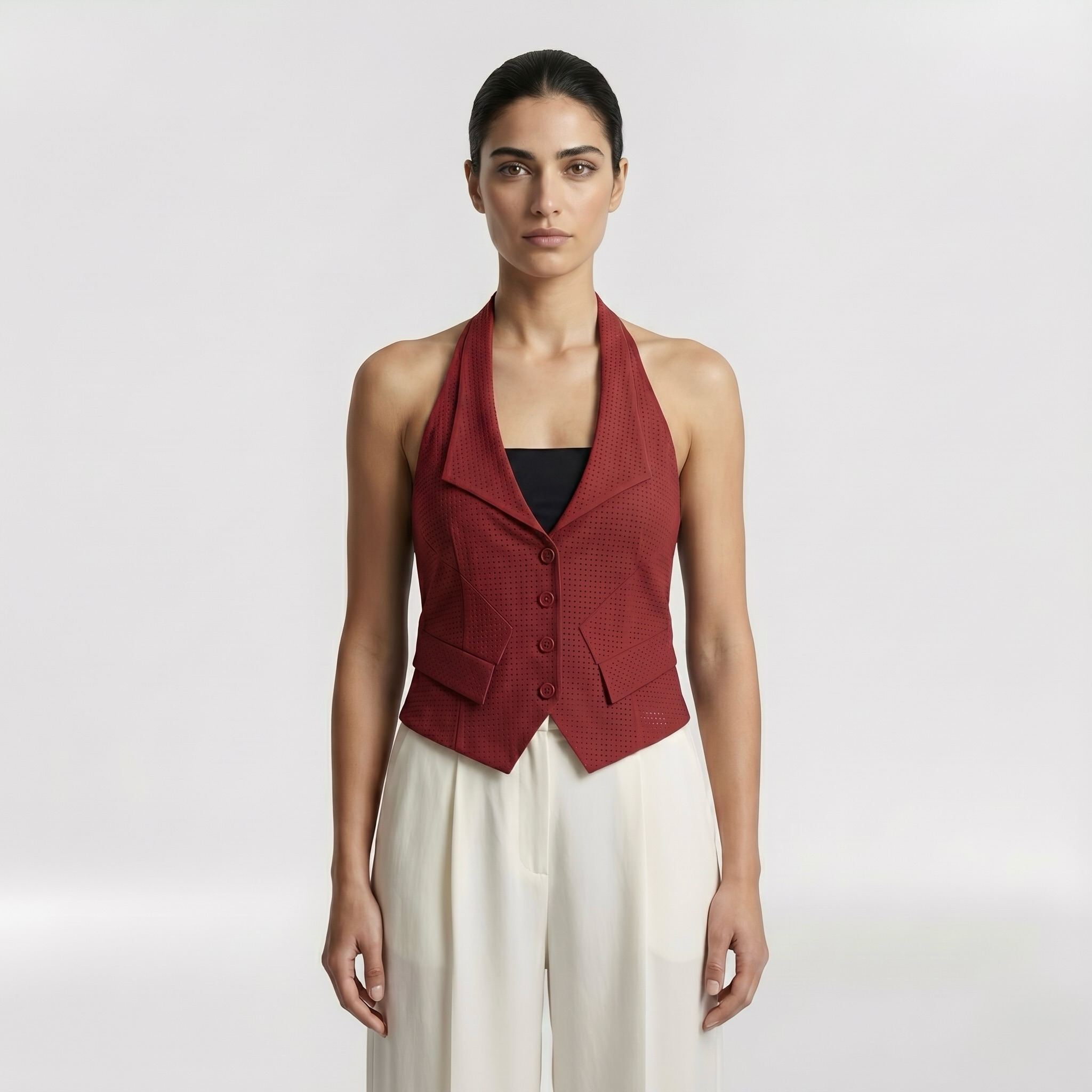 Vypasovaný halter top
