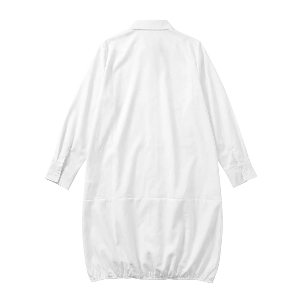 Lněné midi šaty s knoflíky