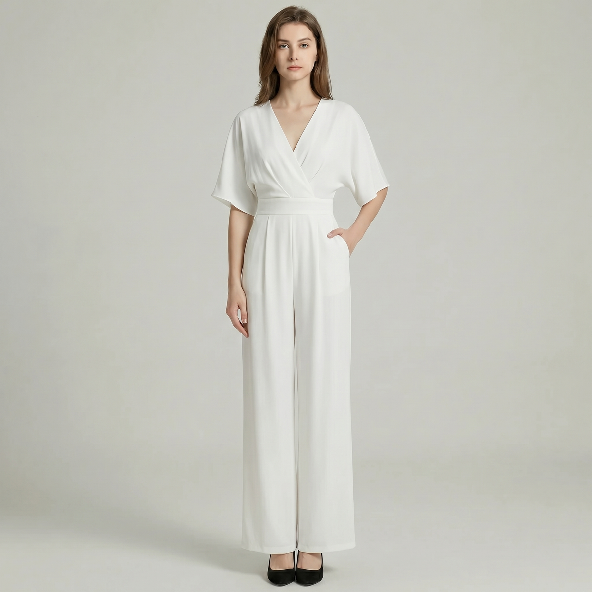 Kimono rukáv V-krk overal