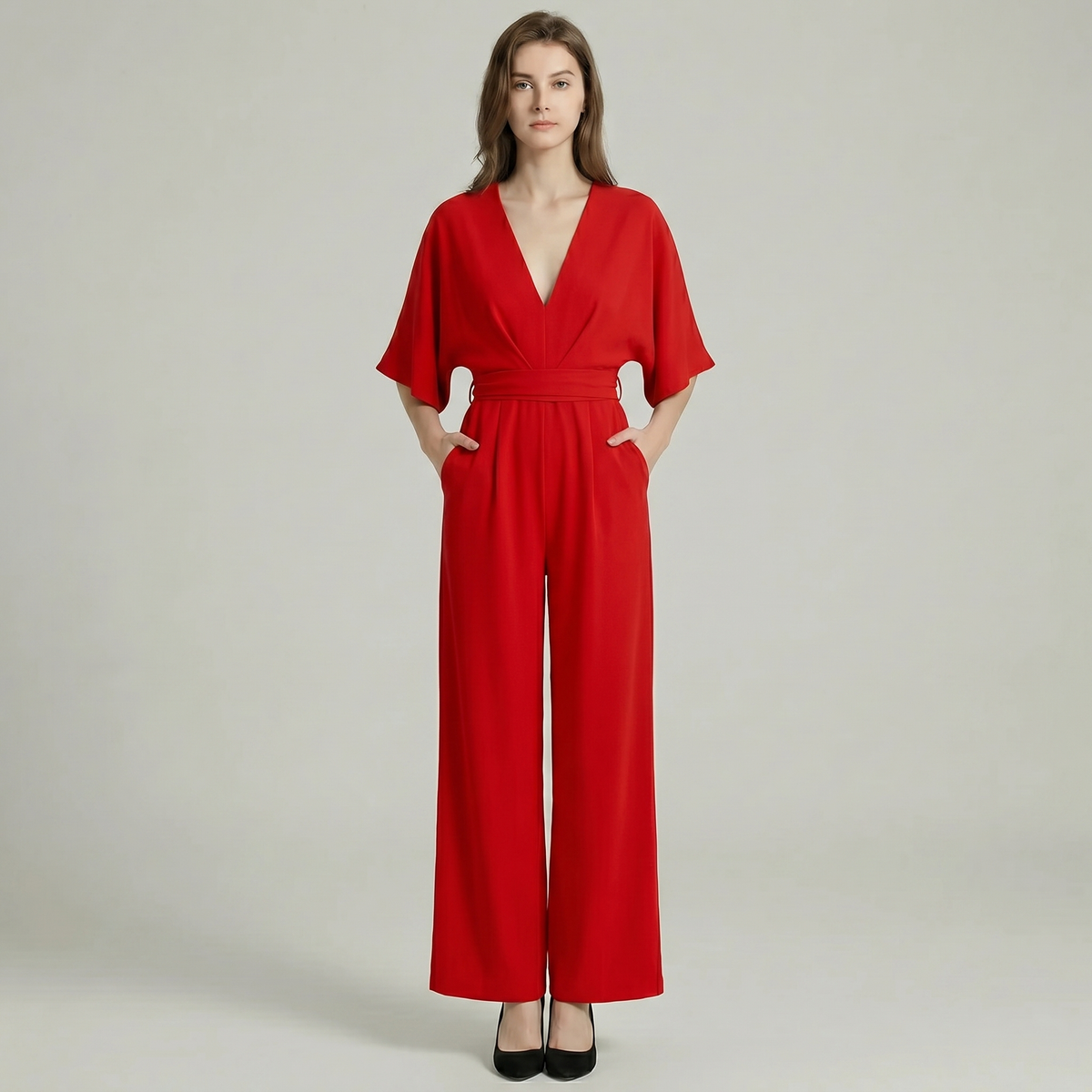 Kimono rukáv V-krk overal