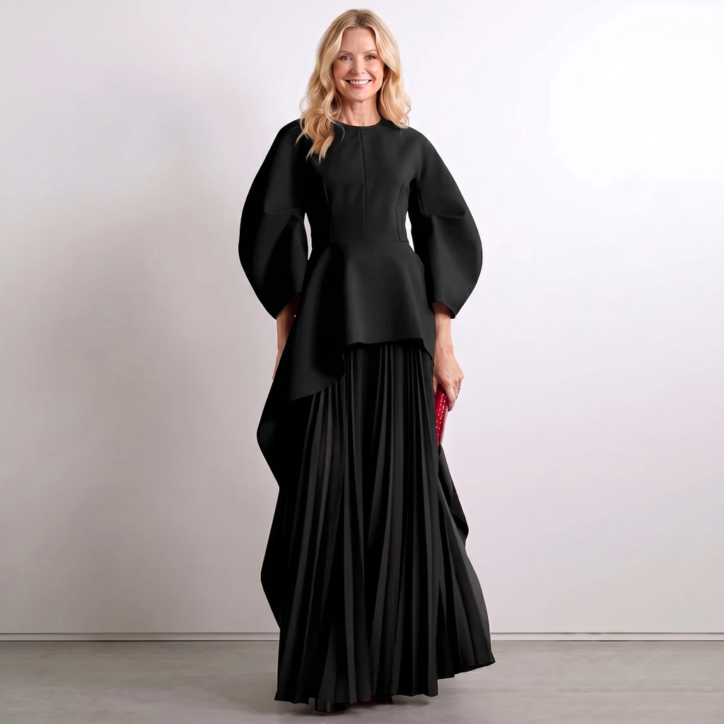 Oversized dlouhý rukáv Abaya Maxi šaty