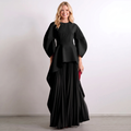 Oversized dlouhý rukáv Abaya Maxi šaty